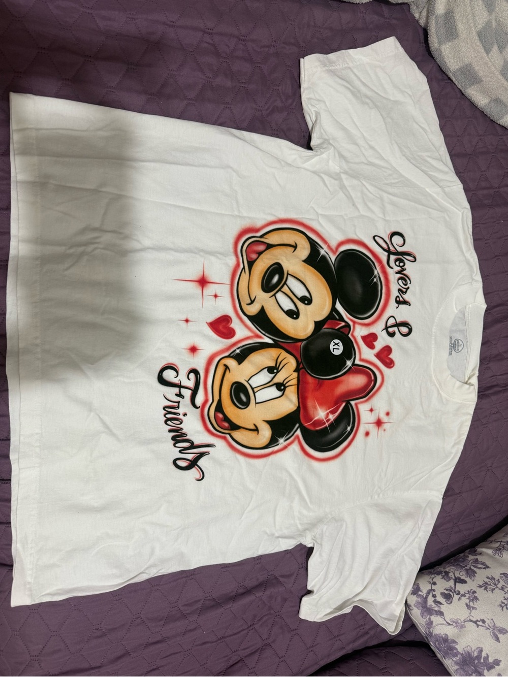 White Disney Graphic Short Sleeve Tee - Lovers & Friends